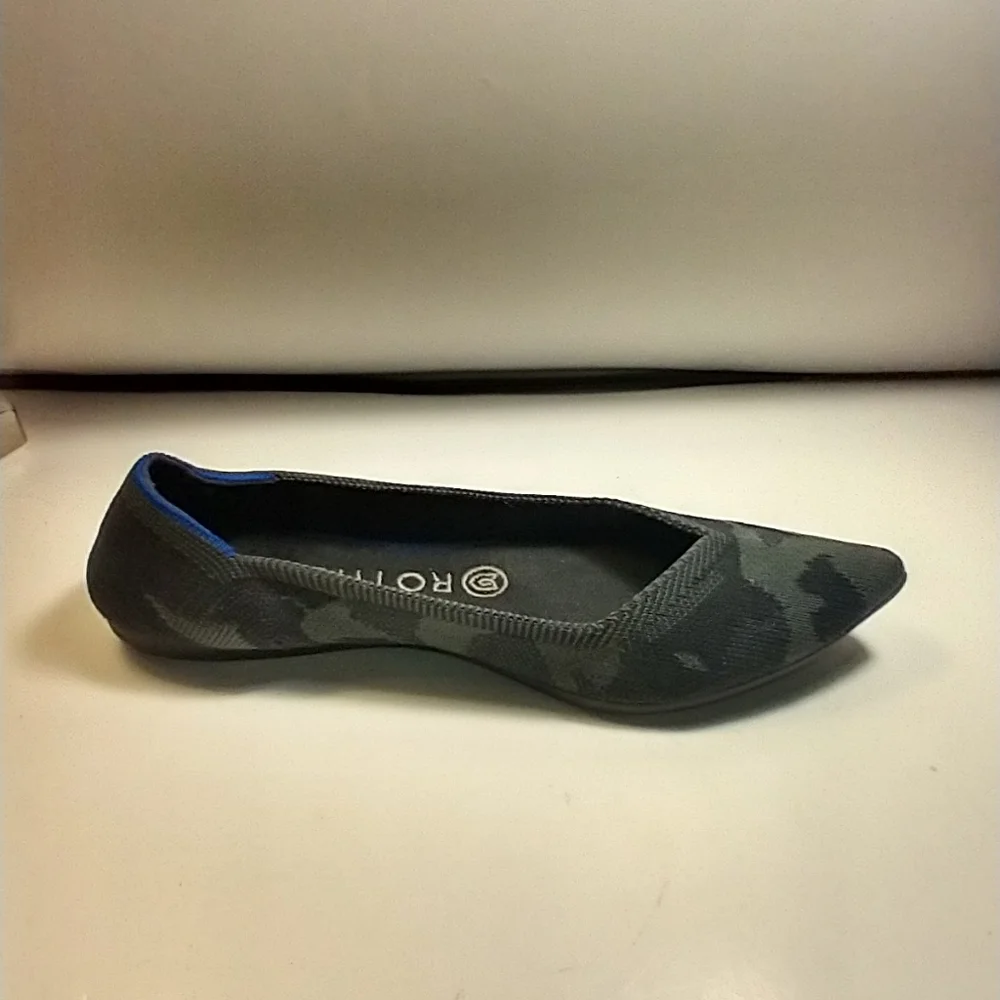 Rothy's The Point Camo Knit Flats Shoes Women's sz 7.5.